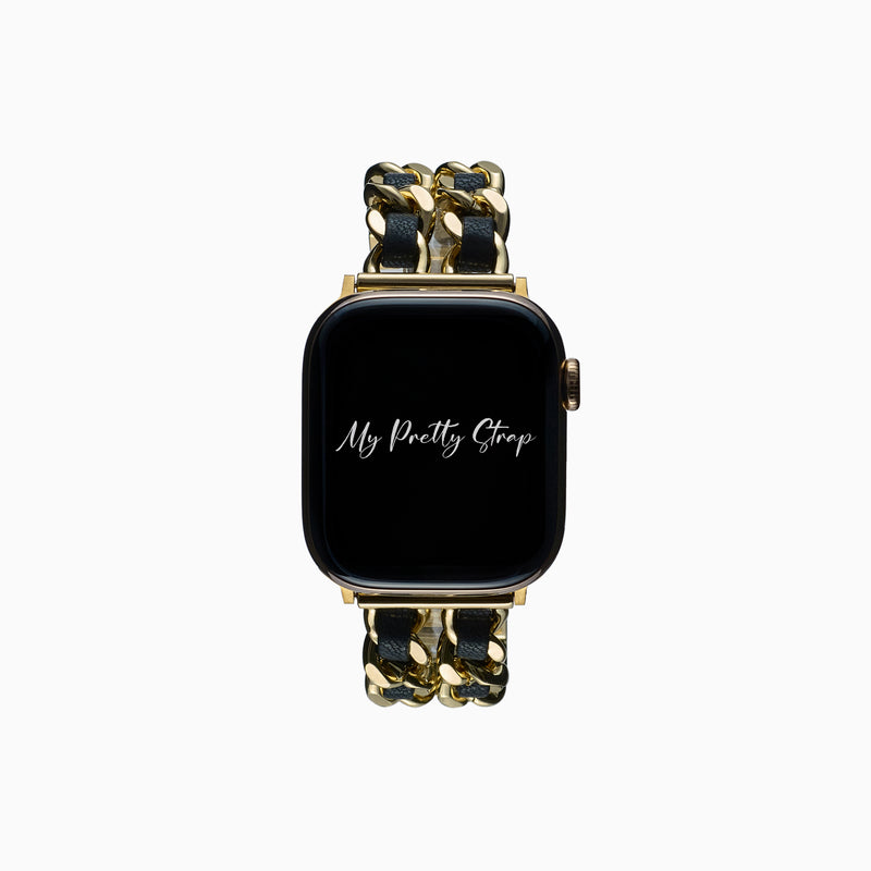 Black & Gold - Apple Watch Strap – Gold
