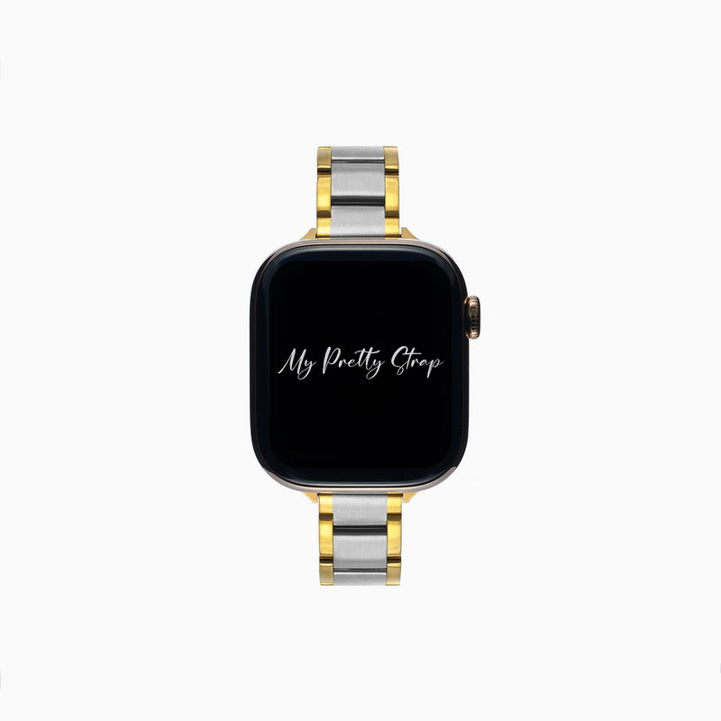 Dual Glaze Apple Watch Strap – Gold and Silver