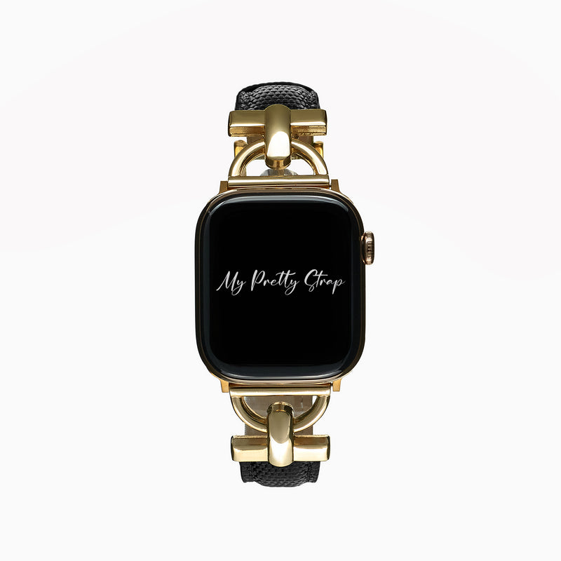 Glam Leather Strap – Gold