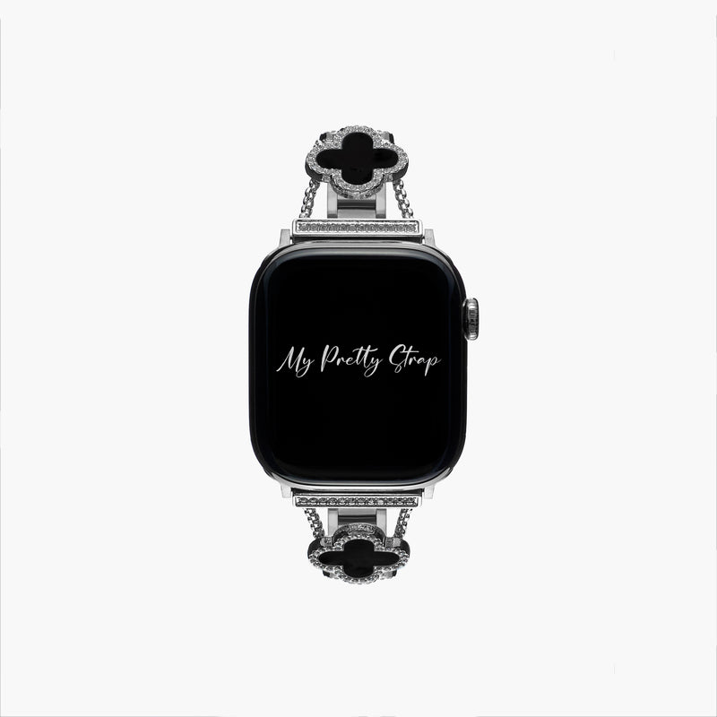 Key to My Luck Strap – Black and Silver