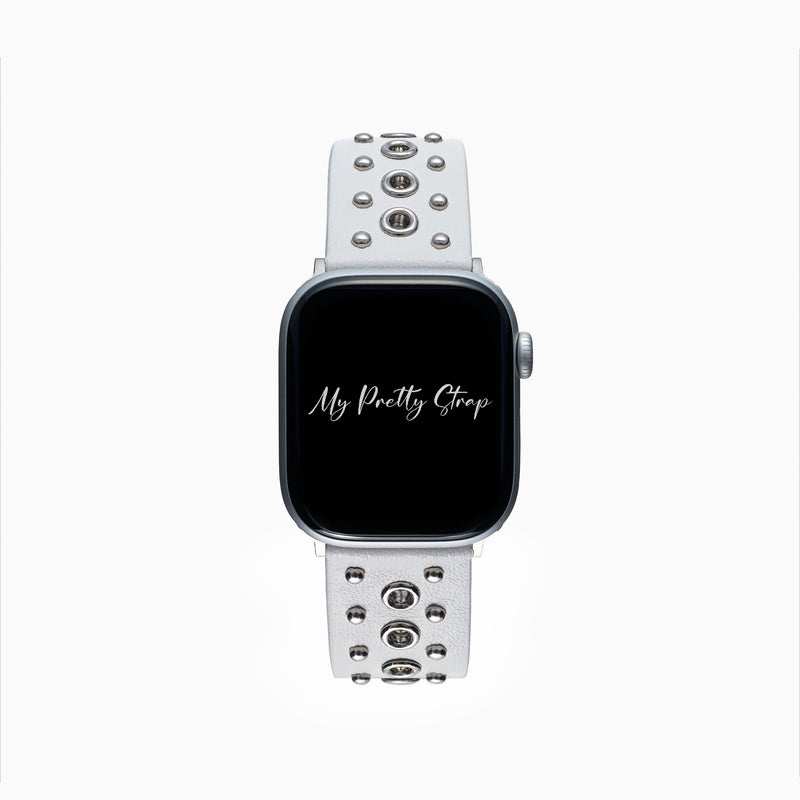 Queen's Halo Apple Watch Strap – White and Silver